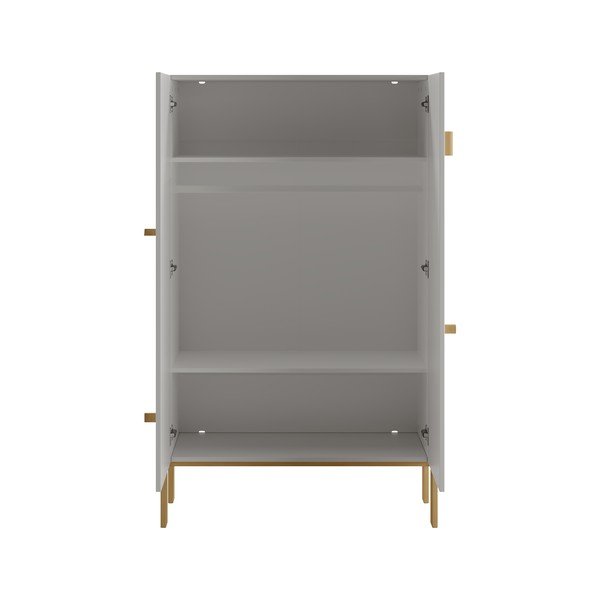 Světle šedá dětská šatní skříň 100x170 cm Cube - Pinio-image-4