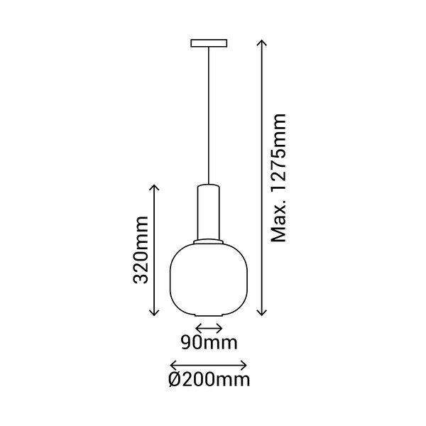 Černé závěsné svítidlo SULION Garbo, výška 127,5 cm-image-2