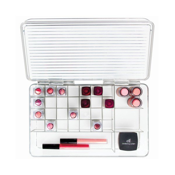 Organizér InterDesign Clarity Lipstick & Cosmetic Box, 27,5 x 18,5 x 9,5 cm-image-3