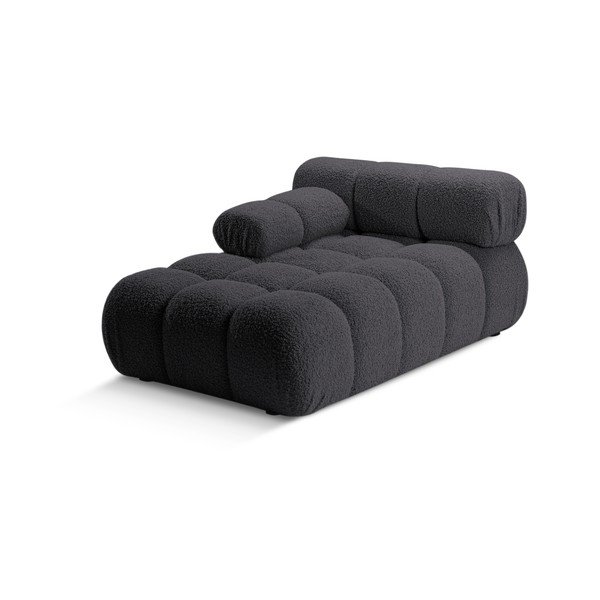 Antracitový modul pohovky z textilie bouclé (levý roh) Bellis – Micadoni Home-image-3