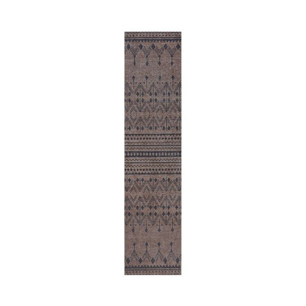 Hnědý pratelný koberec běhoun 57x230 cm MATCH NIKO JUTE LOOK – Flair Rugs