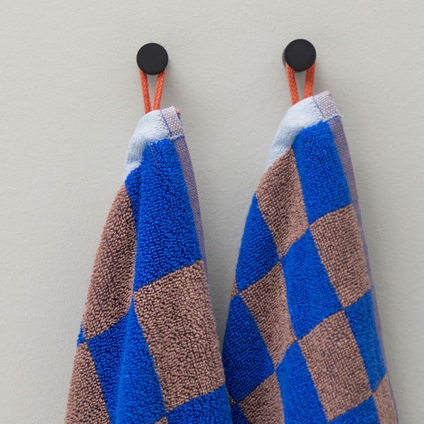 Modro-hnědá osuška z bio bavlny 70x133 cm Retro – Mette Ditmer Denmark-image-2