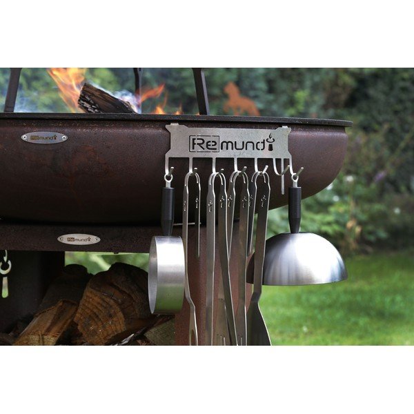 Hnědý venkovní gril na dřevo Remundi Carus M, ø 82 cm-image-1