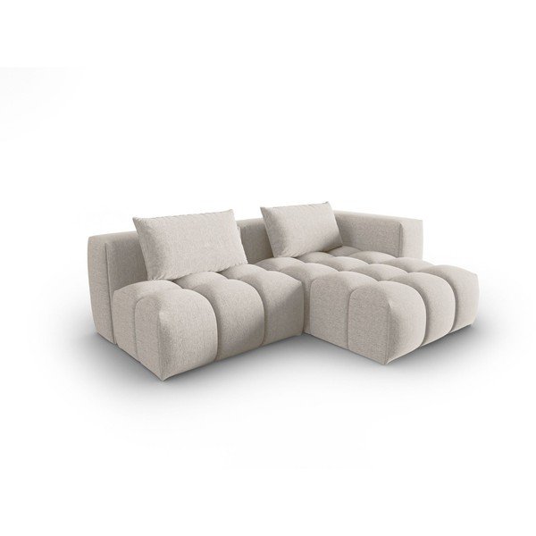 Béžová rohová pohovka (pravý roh/s lenoškou) Verona – Cosmopolitan Design