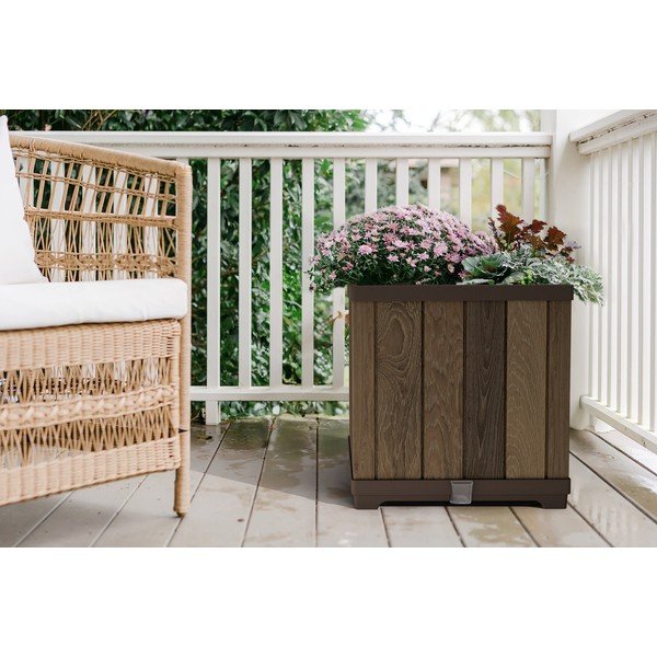 Plastový samozavlažovací květináč Deco Square – Keter-image-3