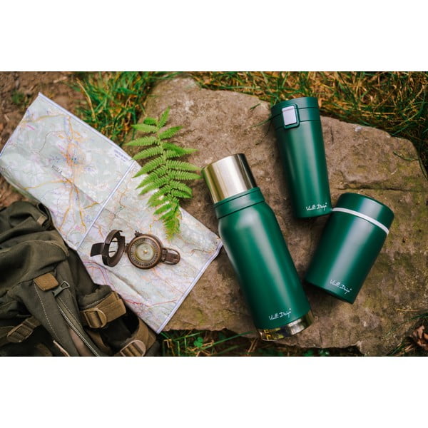 Zelený cestovní termohrnek Vialli Design Fuori, 400 ml-image-1