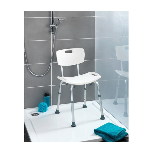 Sedací stolička s opěradlem do sprchy Wenko Stool With Back, 54 x 49 cm-image-4