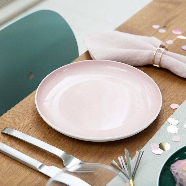 Bílo-růžový porcelánový talíř Villeroy & Boch Uni, ⌀ 24 cm-image-1