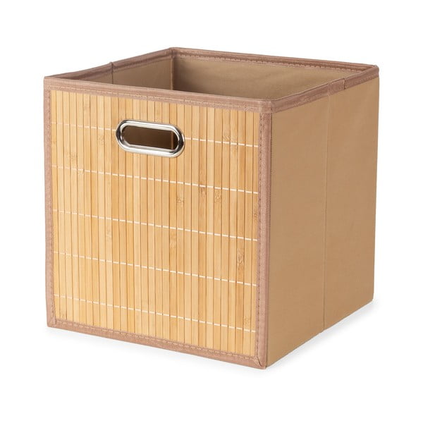 Bambusový úložný box v přírodní barvě 31x31x31 cm – Compactor
