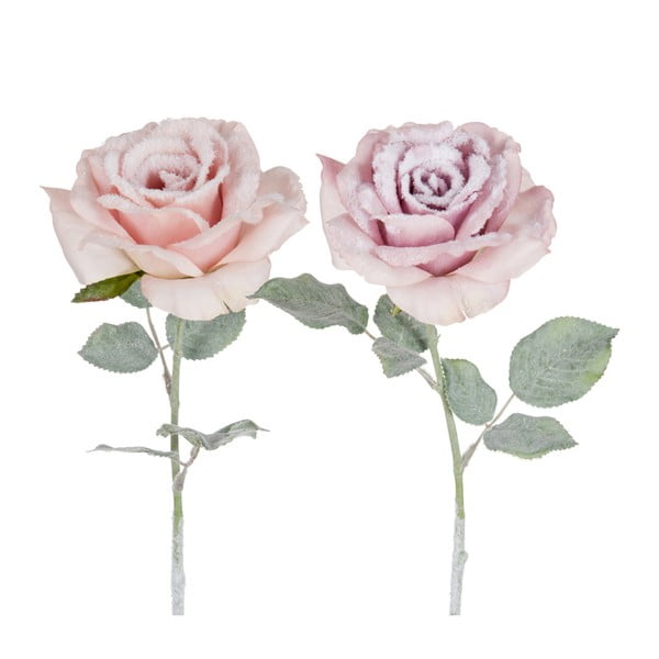 Sada dvou umělých růží s lístky J-Line 