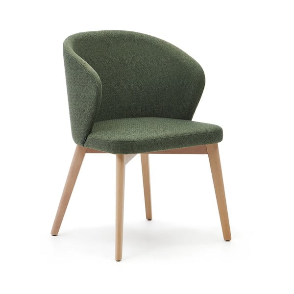 Tmavě zelené čalouněné jídelní křeslo Darice – Kave Home