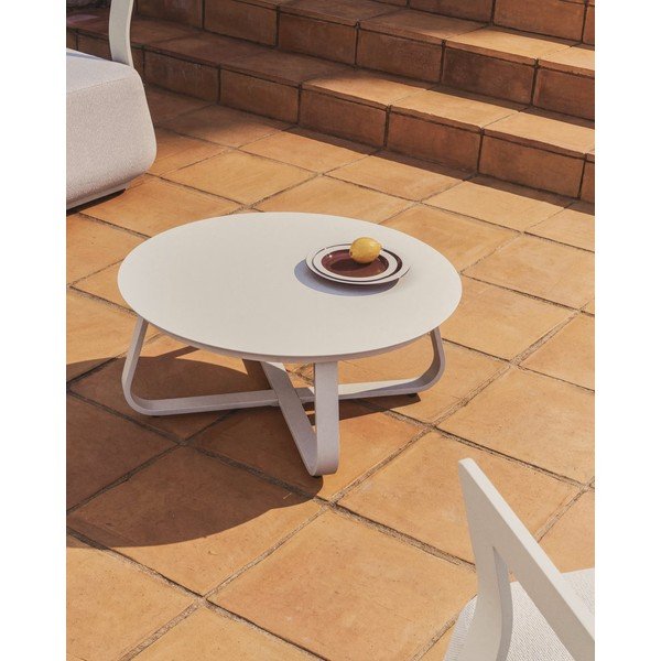 Kovový kulatý zahradní konferenční stolek ø 80 cm Tamaris – Kave Home-image-1