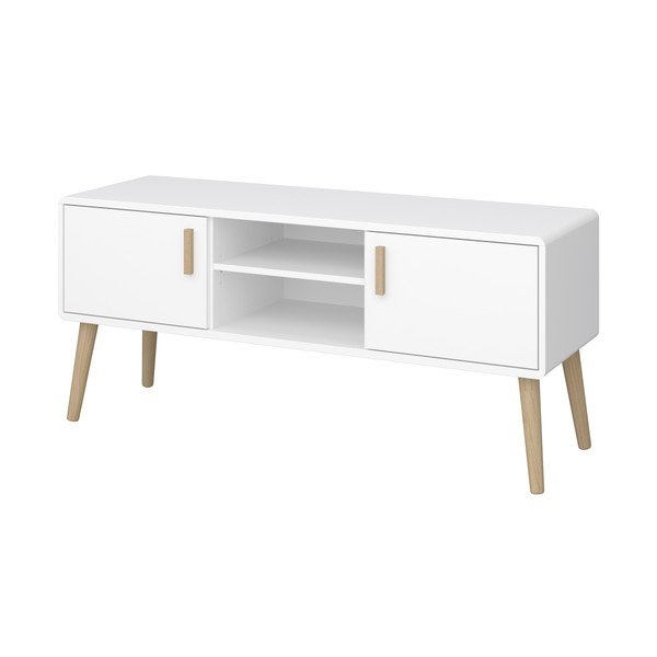 Bílý TV stolek 125x56 cm Pavona - Tvilum-image-1
