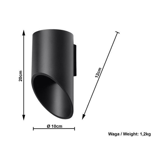 Černé nástěnné světlo Sollux Nixon 20-image-4