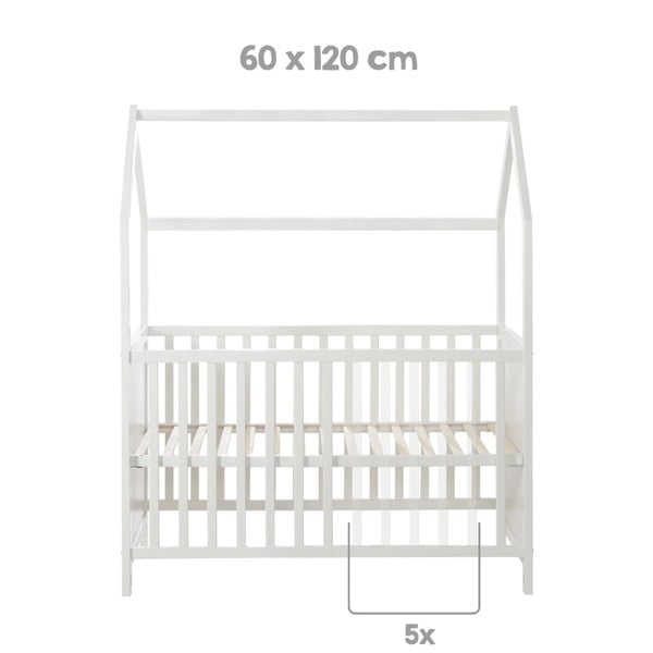 Šedá postýlka 60x120 cm – Roba-image-4