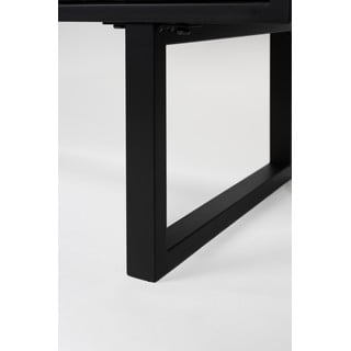 Černá nízká komoda z borovicového dřeva 135x90 cm Linc – White Label