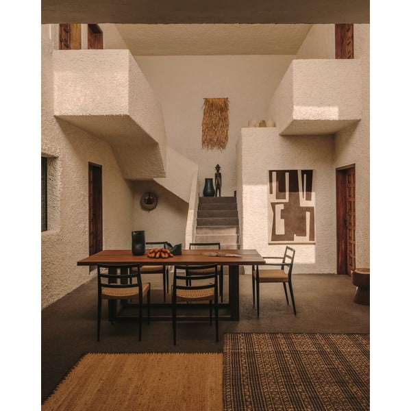 Jídelní stůl z teakového dřeva v přírodní barvě 100x220 cm Sashi – Kave Home-image-1