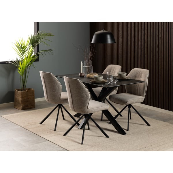 Krémové jídelní židle v sadě 2 ks Aura – Actona-image-2