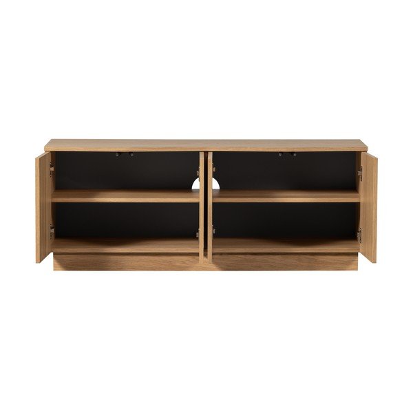 TV stolek z dubového dřeva v přírodní barvě 133x52x45 cm Zuma – WOOOD-image-3