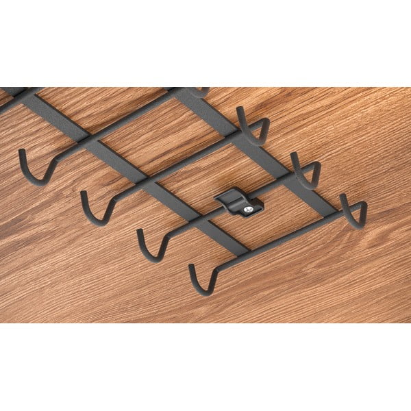 Černý závěsný držák na hrnečky Metaltex My Mug Lava-image-3