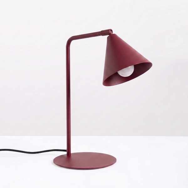 Vínová ocelová stolní lampa s ohybatelnou konstrukcí (výška 35 cm) Zylo – Sollux-image-4