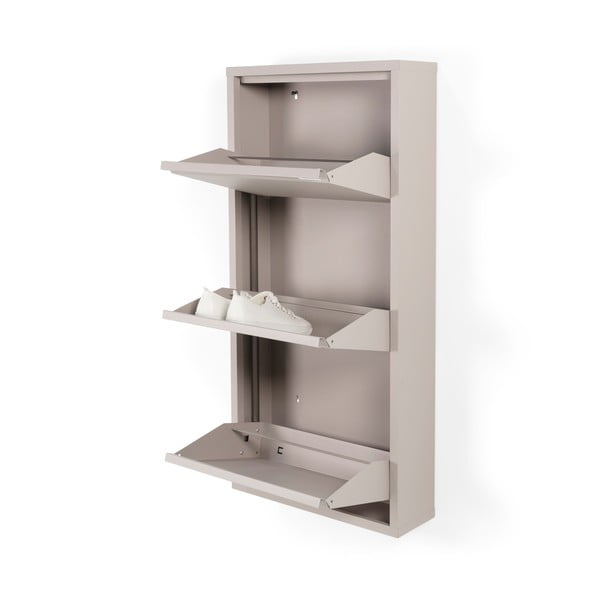 Taupe kovový výklopný botník 50x103x15 cm Billy – Spinder Design-image-2