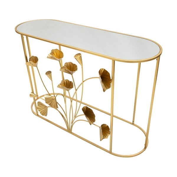Konzolový stolek ve zlaté barvě 40x120 cm Flow – Mauro Ferretti-image-2