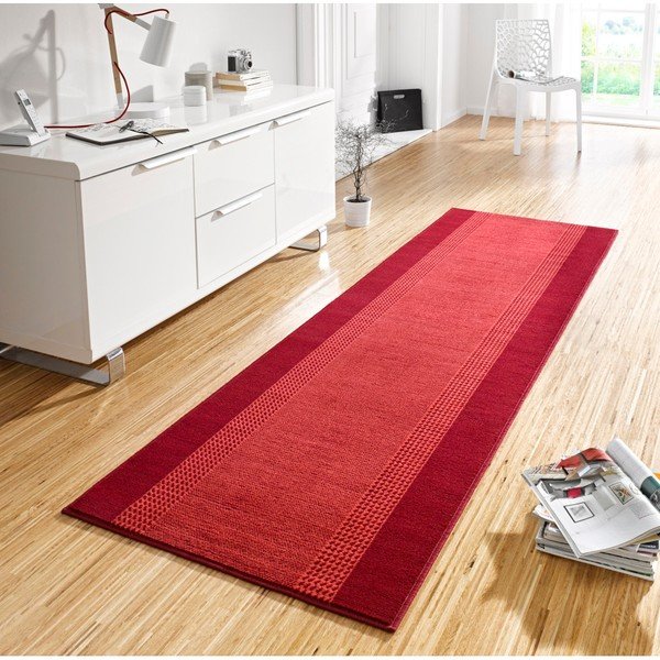 Červený běhoun Hanse Home Basic, 80 x 300 cm-image-1