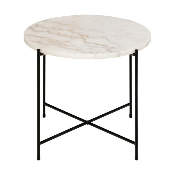 Kulatý odkládací stolek s mramorovou deskou  ø 52 cm Avila – Actona-image-4