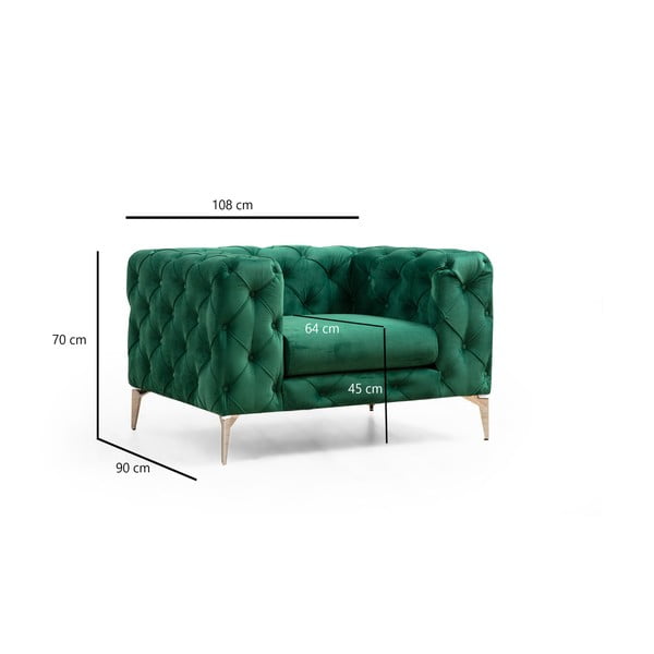 Zelené křeslo Como – Artie-image-3