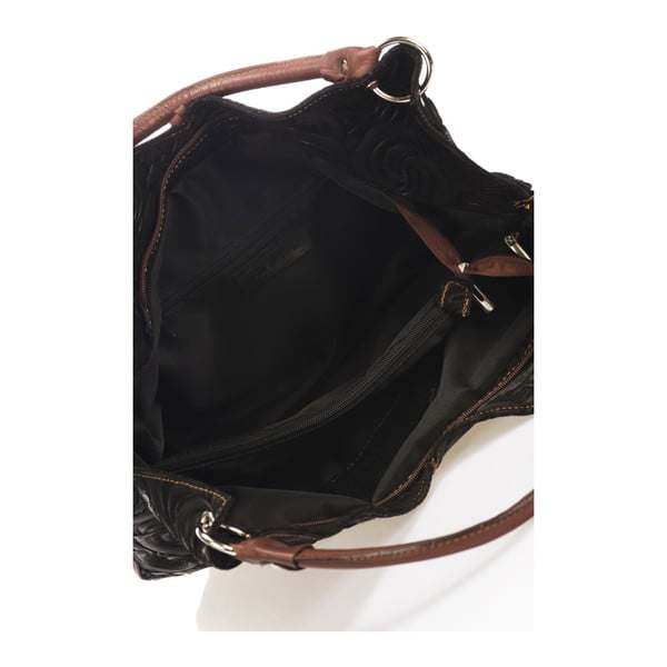 Černá kožená kabelka Giorgio Costa Terst-image-3