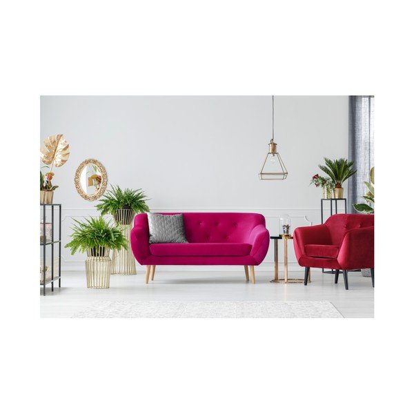 Růžová dvoumístná pohovka Mazzini Sofas Amelie-image-2