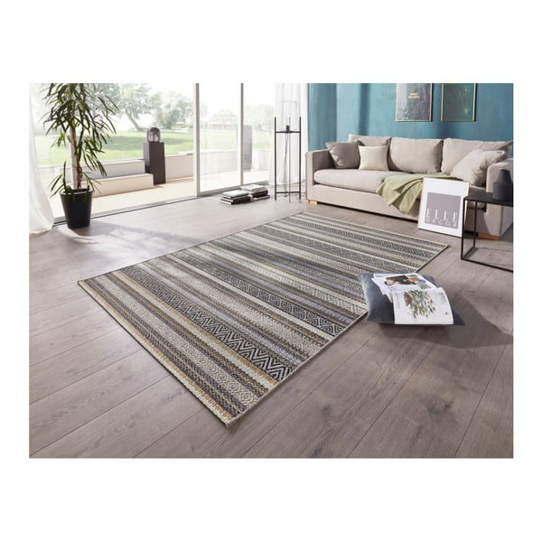 Modrý koberec vhodný i na ven Elle Decoration Bloom Rodez, 80 x 150 cm-image-1