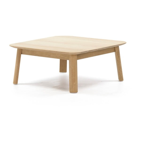 Konferenční stolek z dubového dřeva PLM Barcelona, 80 x 80 cm