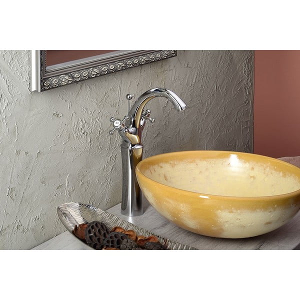 Stojánková umyvadlová baterie v leskle stříbrné barvě Antea – Sapho-image-1