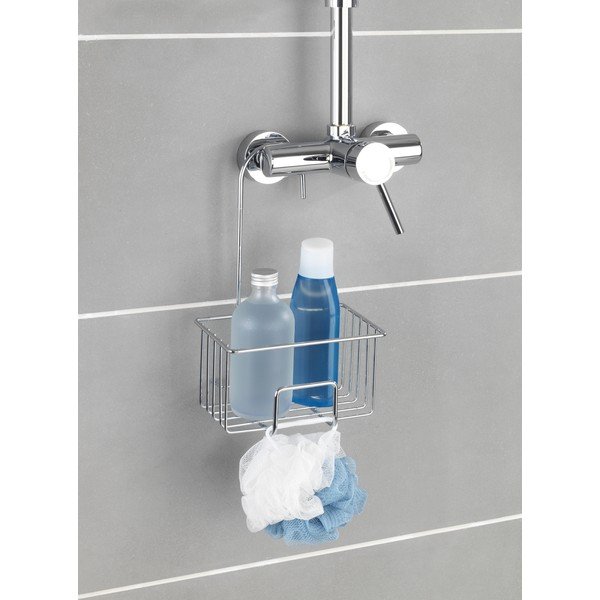 Závěsná koupelnová polička z nerezové oceli v leskle stříbrné barvě Milito – Wenko-image-1