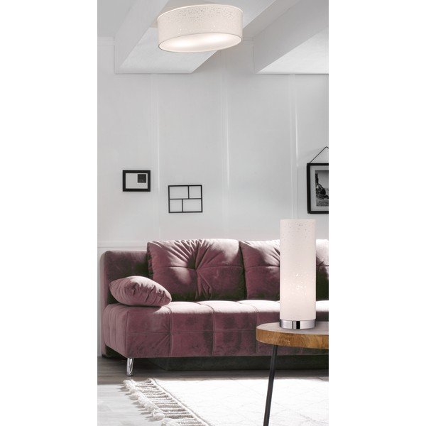 Bílá stolní lampa s textilním stínidlem (výška 35 cm) Thor – Fischer & Honsel-image-4