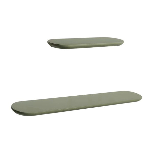 Zelené police v sadě 2 ks 55 cm Arely – Kave Home
