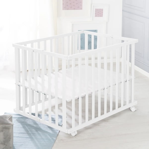 Bílá dětská ohrádka 100x75 cm – Roba-image-4