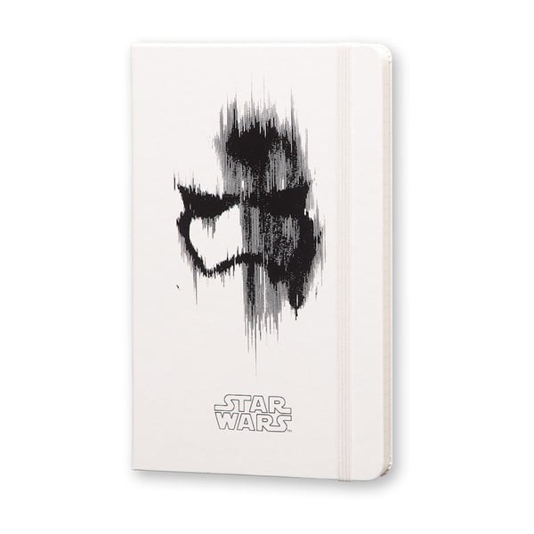 Velký bílý zápisník Moleskine Star Wars VII, linkovaný