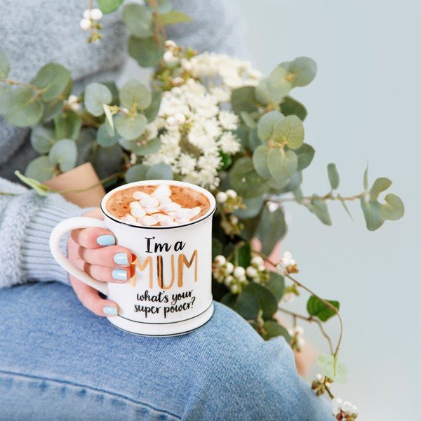 Porcelánový hrnek Sass & Belle Super Mum, 400 ml-image-1