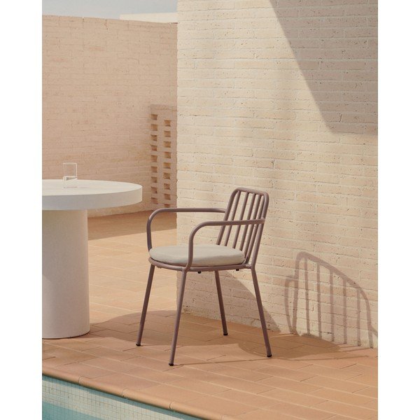 Fialové kovové zahradní židle v sadě 4 ks Bramant – Kave Home-image-1