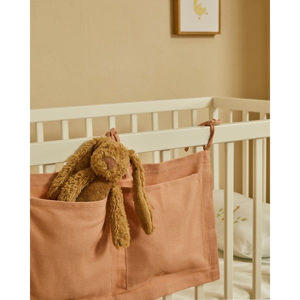 Růžový bavlněný kapsář na dětskou postýlku 45 cm Laily – Kave Home-image-1
