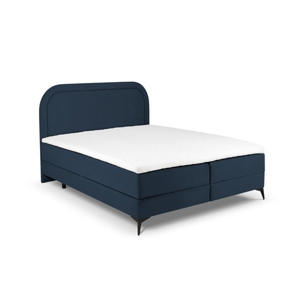 Tmavě modrá boxspring postel s úložným prostorem 160x200 cm Eclipse – Cosmopolitan Design