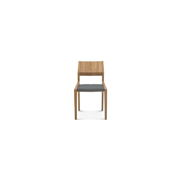 Dřevěná židle s šedým polstrováním Fameg Ingunn
