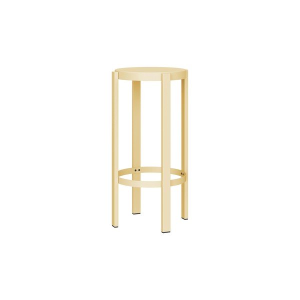 Žlutá ocelová barová stolička (výška sedáku 75 cm) Doon – noo.ma