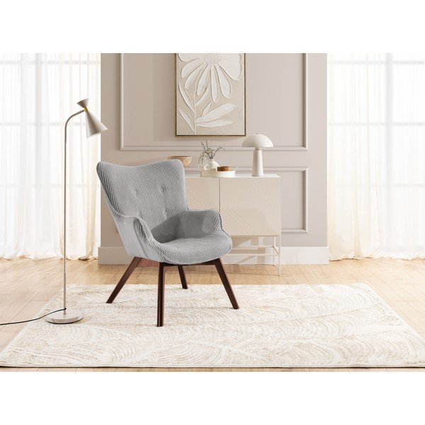 Šedé manšestrové křeslo Niko – Ropez-image-4