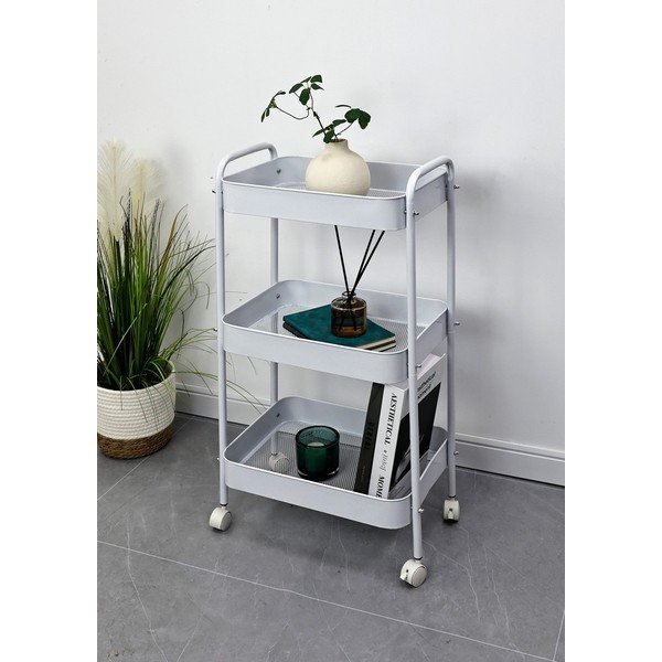 Kovový servírovací stolek na kolečkách 29,5x41 cm Leiky – Yes Everyday-image-1