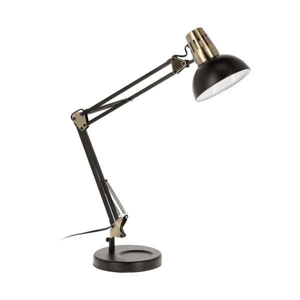 Černá stolní lampa s kovovým stínidlem (výška 84 cm) Kristine – Kave Home