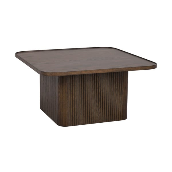 Tmavě hnědý konferenční stolek v dekoru dubu ø 80 cm Sullivan – Rowico-image-2